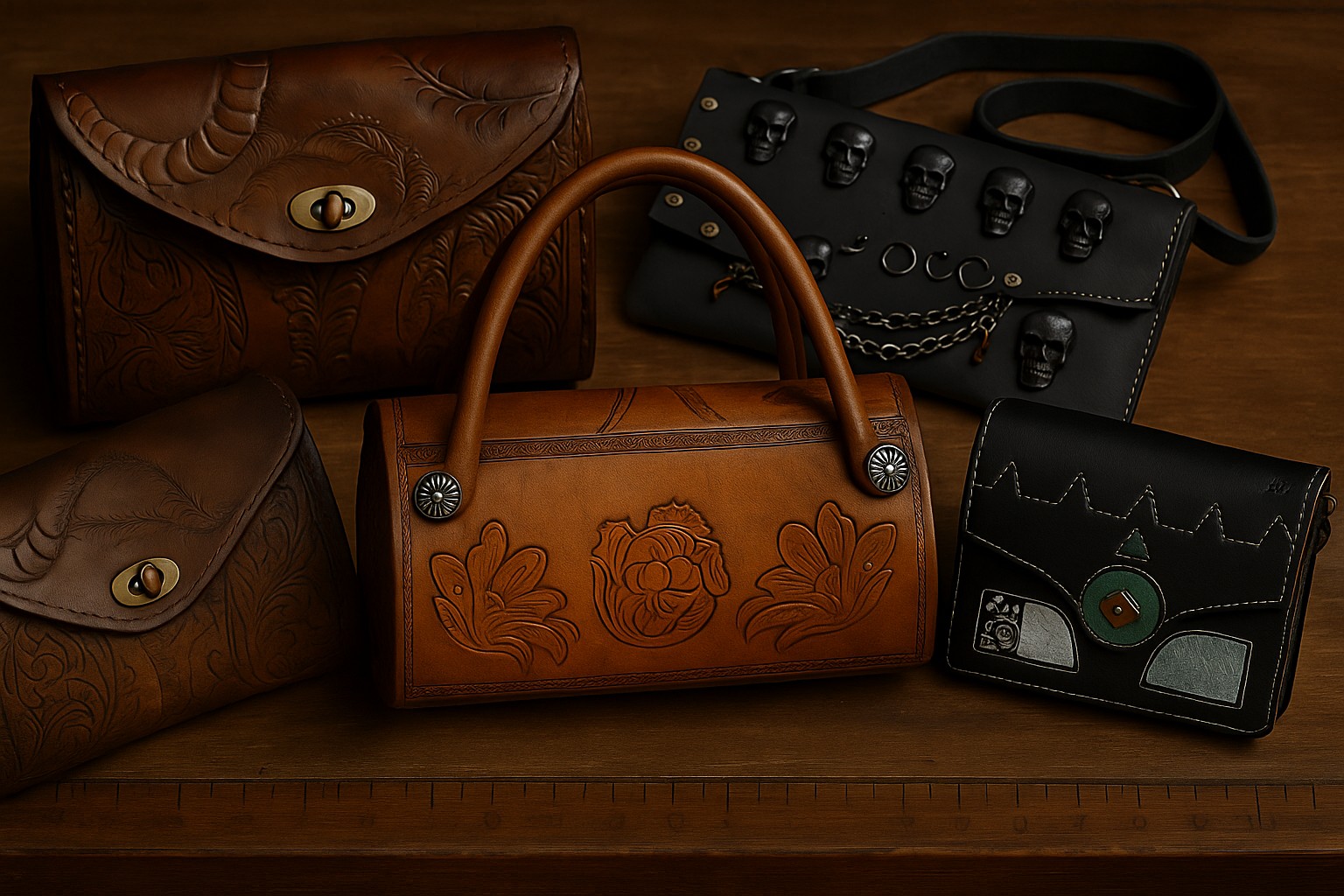 Handmade leather purse